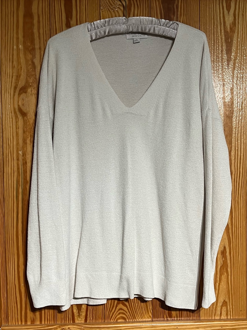 Barefoot Dreams CozyChic Ultra Lite V-Neck Hi-Low Pullover Sweater - Almond